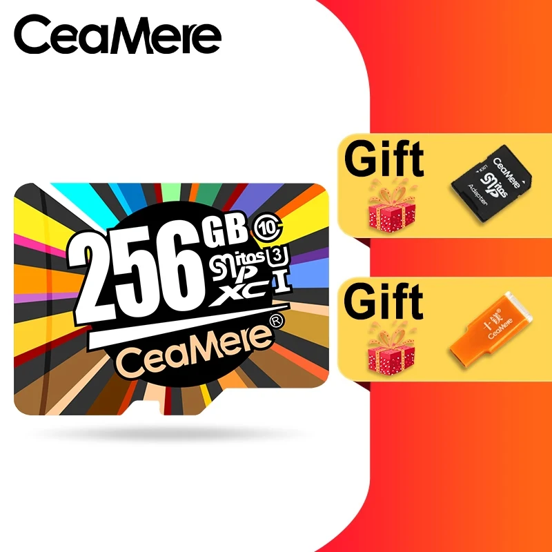SM-TF-XC256G CeaMere Micro SD карта класс 10 UHS-1 8 Гб класс 6 16 Гб/32 ГБ U1 64 Гб/128 ГБ/256 ГБ U3 карта памяти флэш-память Microsd для смартфона - Емкость: SM-TF-XC256G