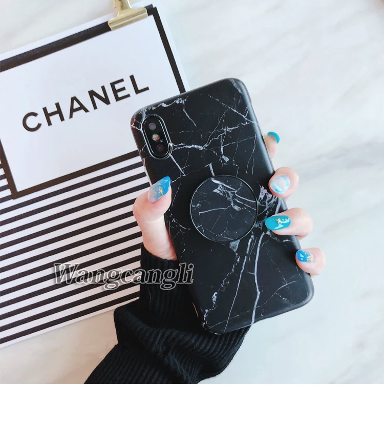 Мраморный ТПУ чехол для iphone 7 8 plus чехол для iphone X XS MAX скраб TPU чехол для iphone 6 6 plus защитный чехол и держатель для телефона