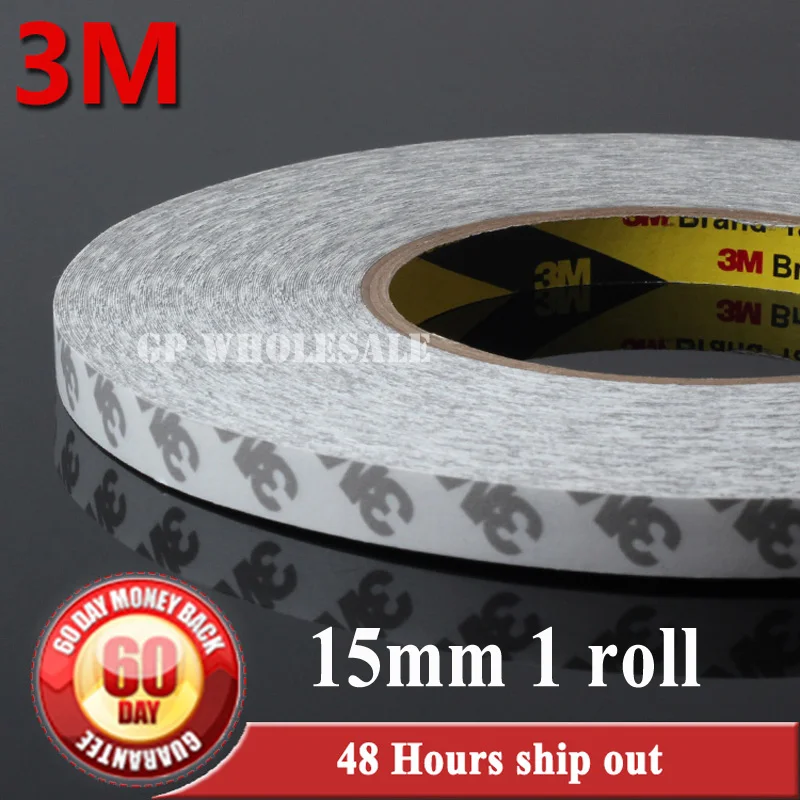 

1 Roll 15mm* 50 meters 3M 9080 Two Sides Adhesive High Adhesion Glue Tape, 9080 LED Strip Sticky, Mini Pad Tablet LCD Repair