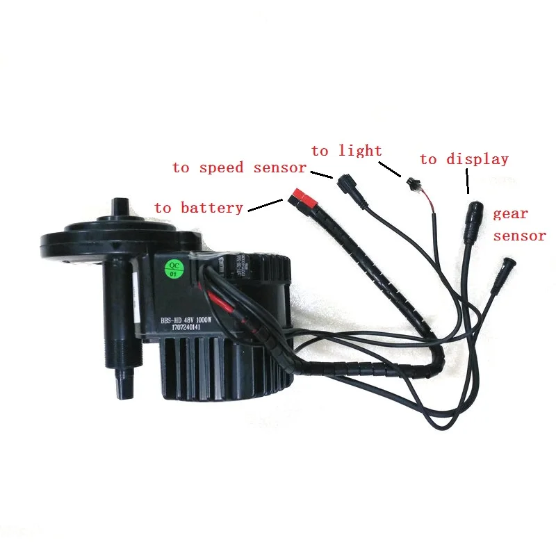 Новый Версия 8Fun Bafang BBSHD BBS03 середине приводной двигатель 48V 1000W фара для