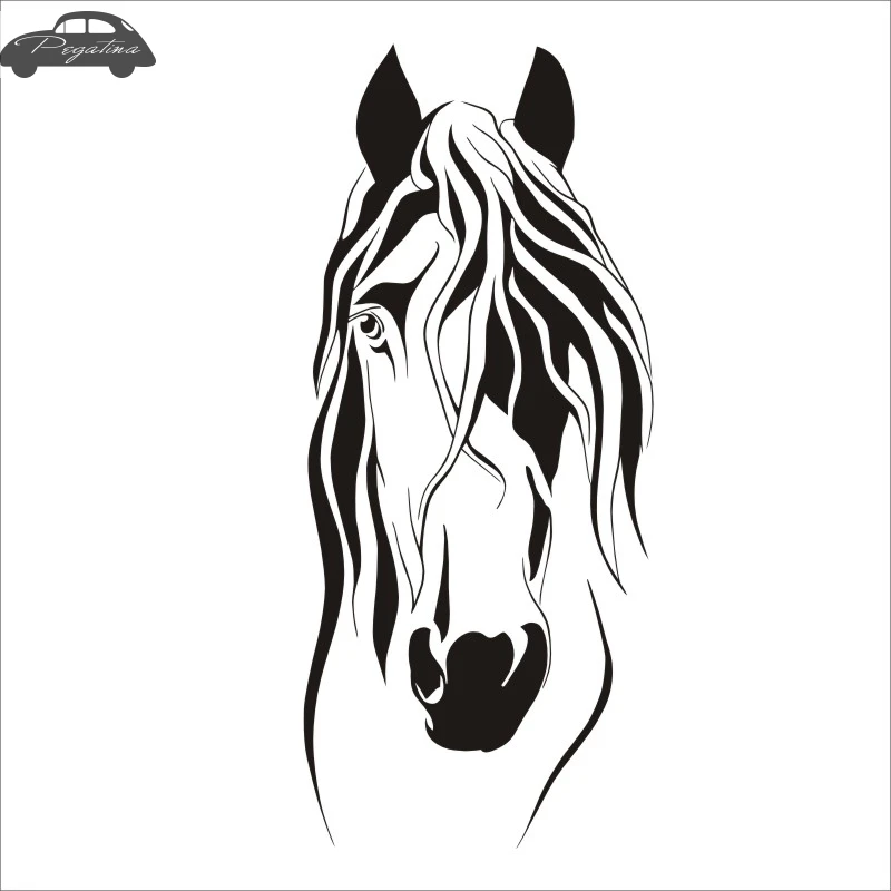 Horse Head Decal Sticker Car Posters Vinyl Wall Decals Door Decor Mural | Автомобили и мотоциклы
