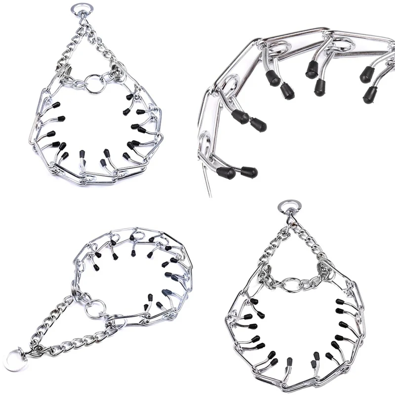 Стальная железная цепь для собак ошейник с регулируемым металлическим зажимом