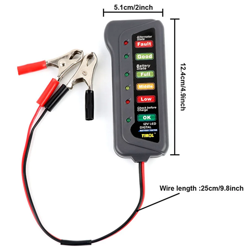 6 LED мотоцикл 12В вольт автоматический измерительный анализатор инструмент для