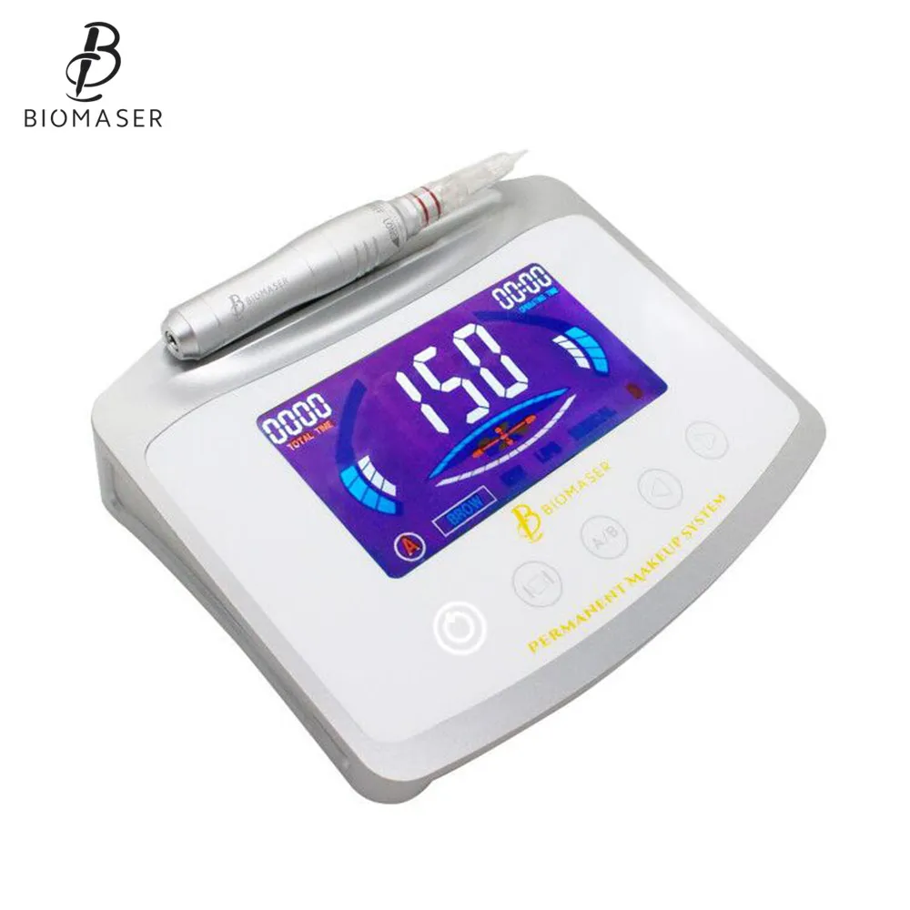 Biomaser X1 Permanent Makeup Machine Kit LED Intelligent Digital CNC Aluminum LED Display Tattoo Machine Tattoo Needle Pen