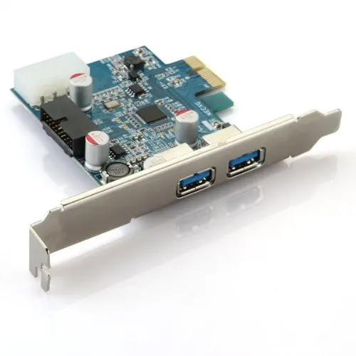 CAA Горячая PCI Express E карта 2 порта концентратор адаптер + USB 3 0 Передняя панель 5