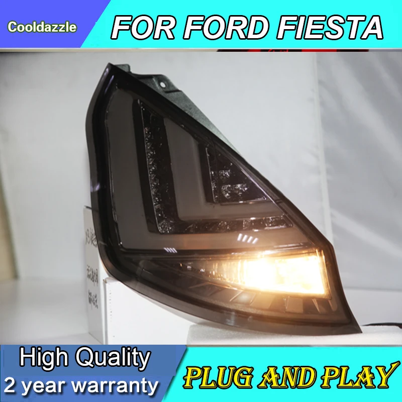 Для FORD хэтчбек для Fiesta светодиодные полосы задний фонарь 2009 2010 2011 2012 2013 год дымчатый черный