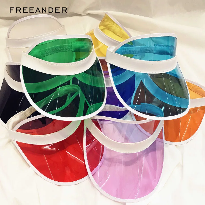Freeander прозрачный пустой Топ пластиковый ПВХ солнцезащитный козырек шляпа Лето Новое поступление шапки велосипедный солнцезащитный козырек УФ Защита солнцезащитный козырек