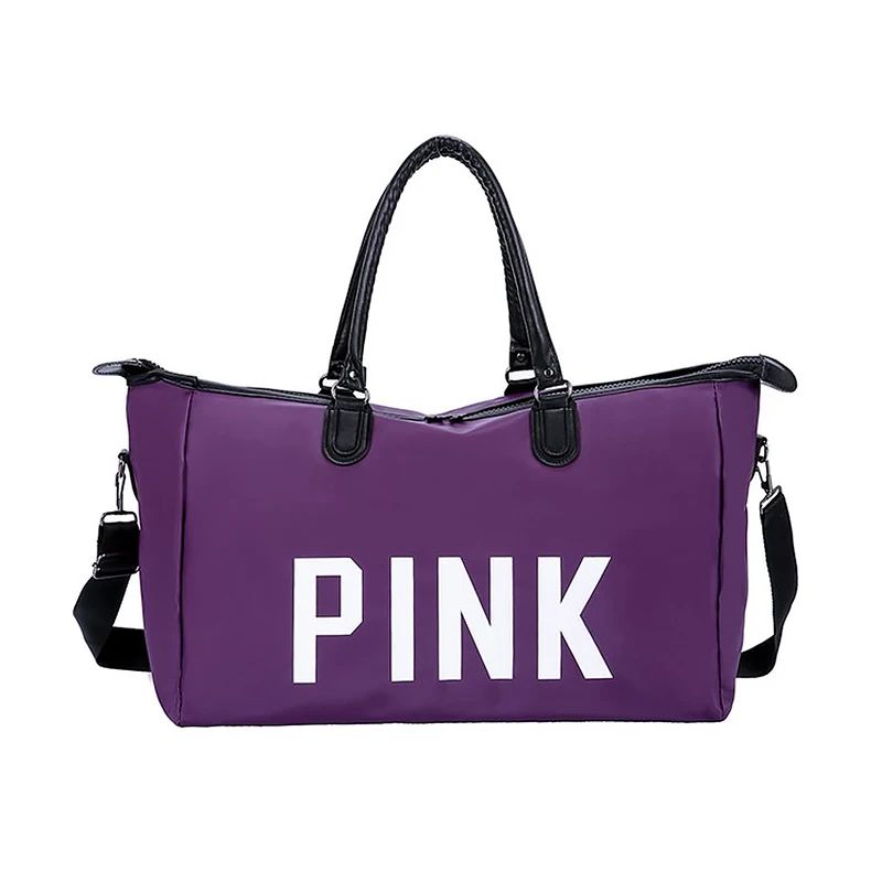 Purple WOBAG Мужская черная Дорожная сумка, модная розовая сумка на плечо с блестками, женская сумка, женская переносная сумка на выходные, водонепроницаемая сумка для стирки - Цвет: Purple