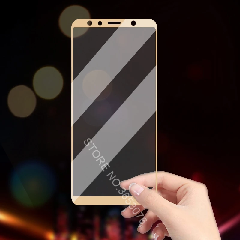 Цветная 9H 2.5D полностью закаленная стеклянная пленка для Samsung Galaxy A8 A6 J4 J6 Plus A7 J8 2018 J7