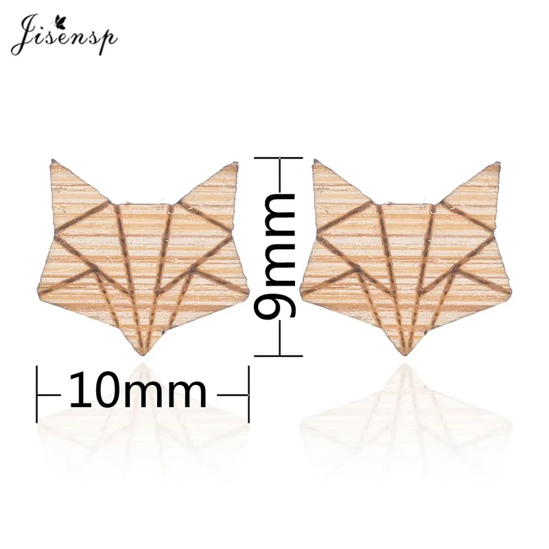 Jisensp Круглые деревянные серьги с животными простого дизайна, прелестные сердечки с китом и кошкой, модные украшения для женщин и детей, лучший подарок
