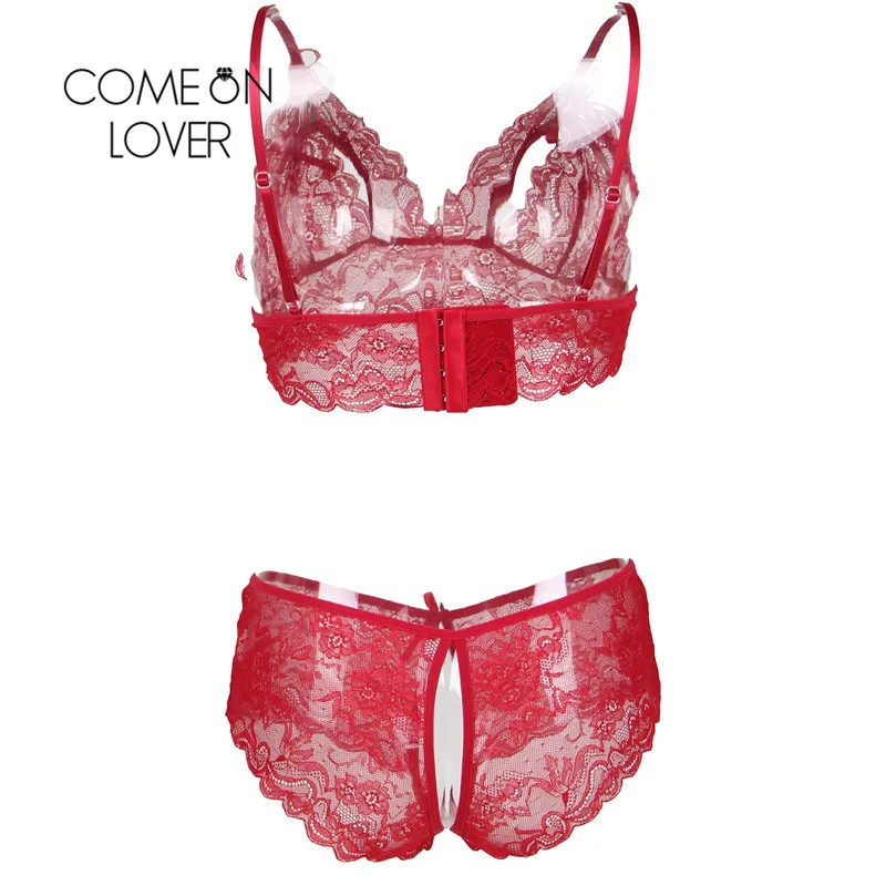 Comeonlover Ropa экзотика сексуальное Mujer с вырезами Booty Short черный, красный бюстгальтер набор нижнего белья+ G Строка белье Conjunto сексуальное RI80374