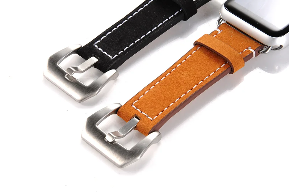 Натуральная кожа Смотреть band ремни для apple watch series 1 2 3 iwatch ремешки большой пряжкой