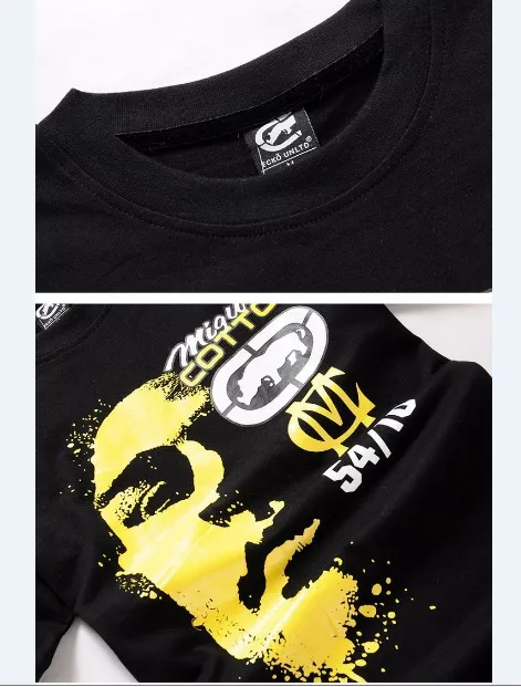 High quality 2013 new Summer Hip Hop streetwearl men's T-shirts cotton skateboard Round Neck t-shirt BlackYellow White | Мужская