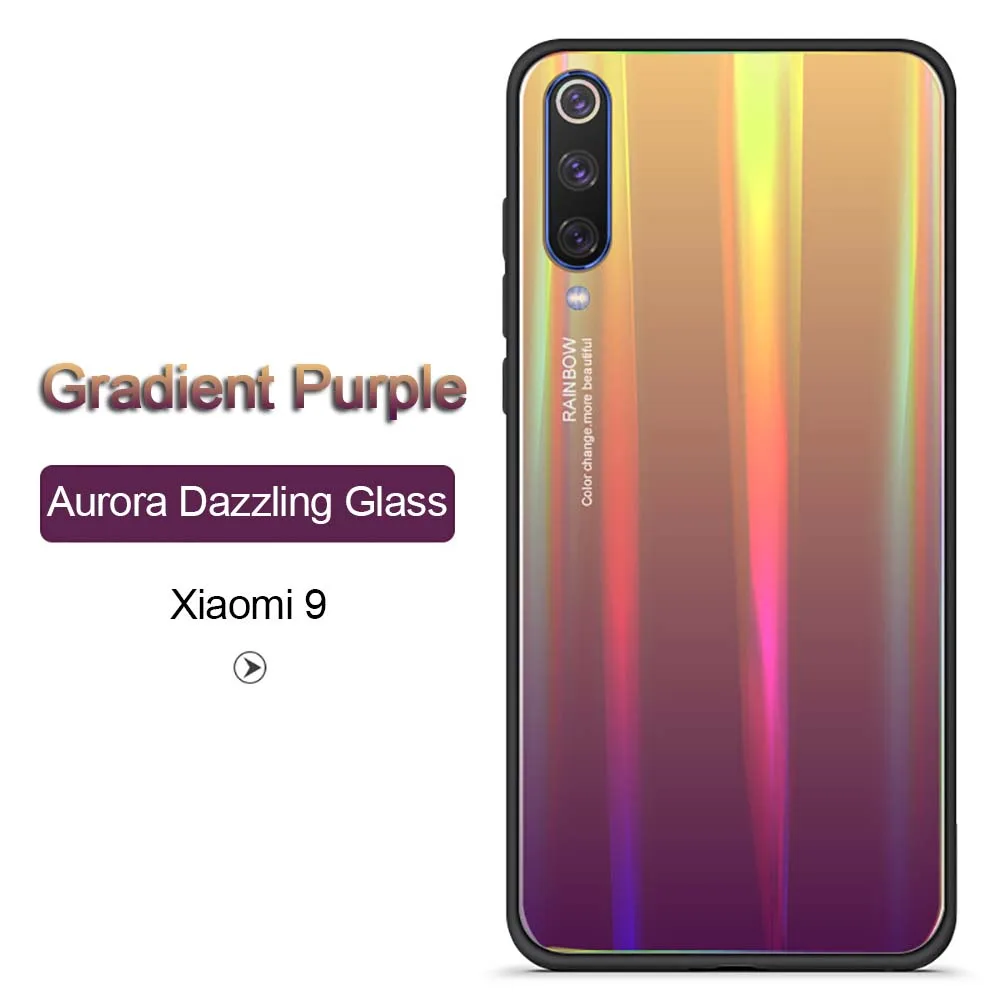 xiaomi mi 9 se чехол Лазерный закаленное Стекло для телефона для Xiaomi 8 9 6X с уклоном, разноцветные, Крышка корпуса для huawei Mate20 li