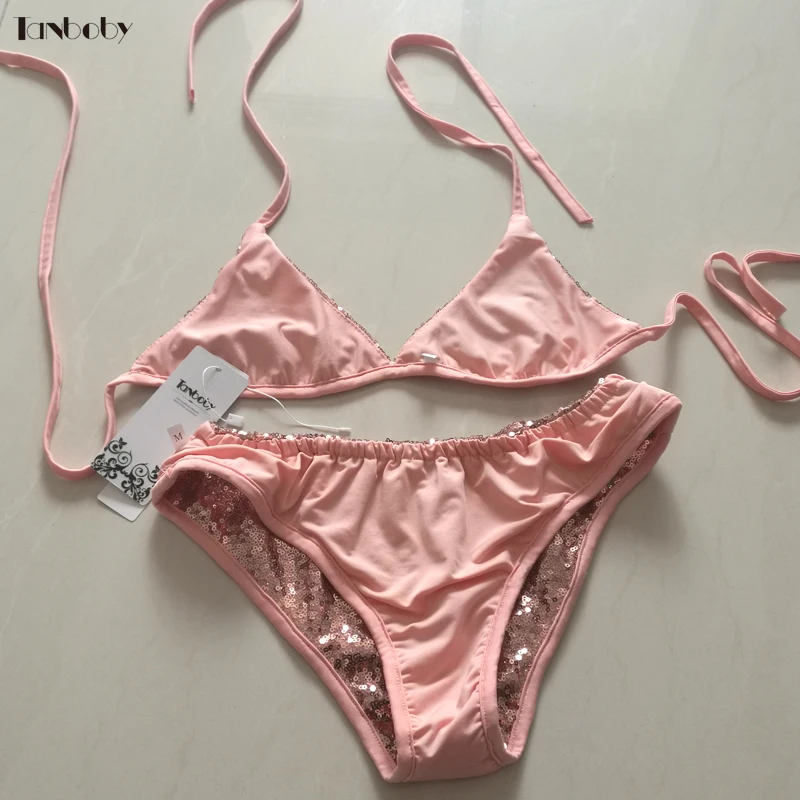 Пикантные блестки Купальники женские бикини 2017 новые Maillot De Bain пляжные