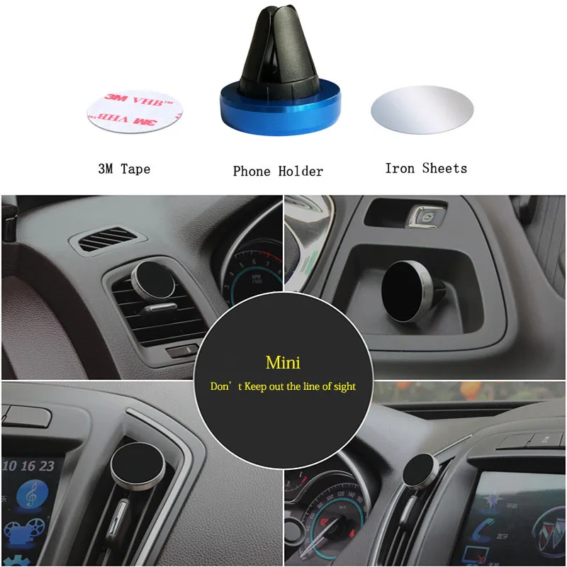 Универсальный магнитный автомобильный держатель для телефона Wolflamp с креплением