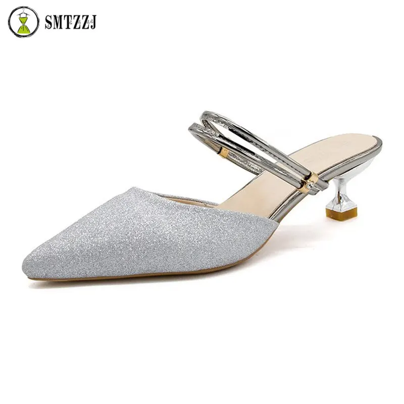SMTZZJ/Босоножки на квадратном каблуке туфли лодочки с острым носком без застежки