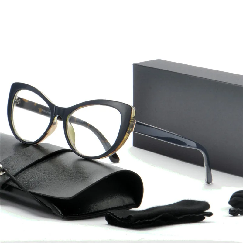 Женские прозрачные очки кошачий глаз рамка 2019 новые роскошные брендовые