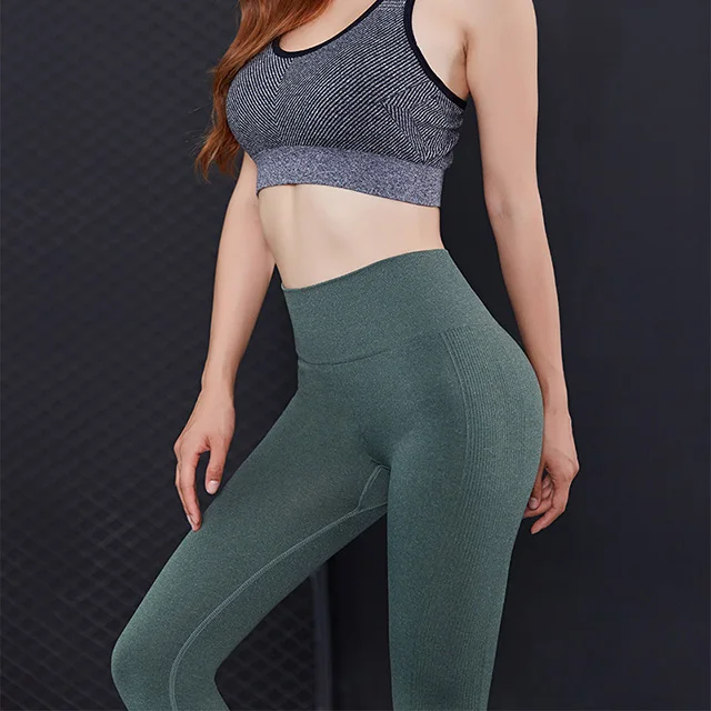 Green SALSPOR, Женские Бесшовные штаны для йоги, одноцветные спортивные штаны с акулой, высокая талия, пуш-ап, облегающие, для тренировок, фитнеса, спортзала, леггинсы для девочек - Цвет: Green