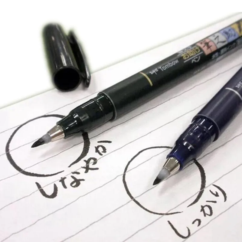 1 шт. Tombow ручка-кисть для каллиграфии практика каллиграфии маркер ручка с надписью мягкий почерк школьные офисные принадлежности канцелярские принадлежности