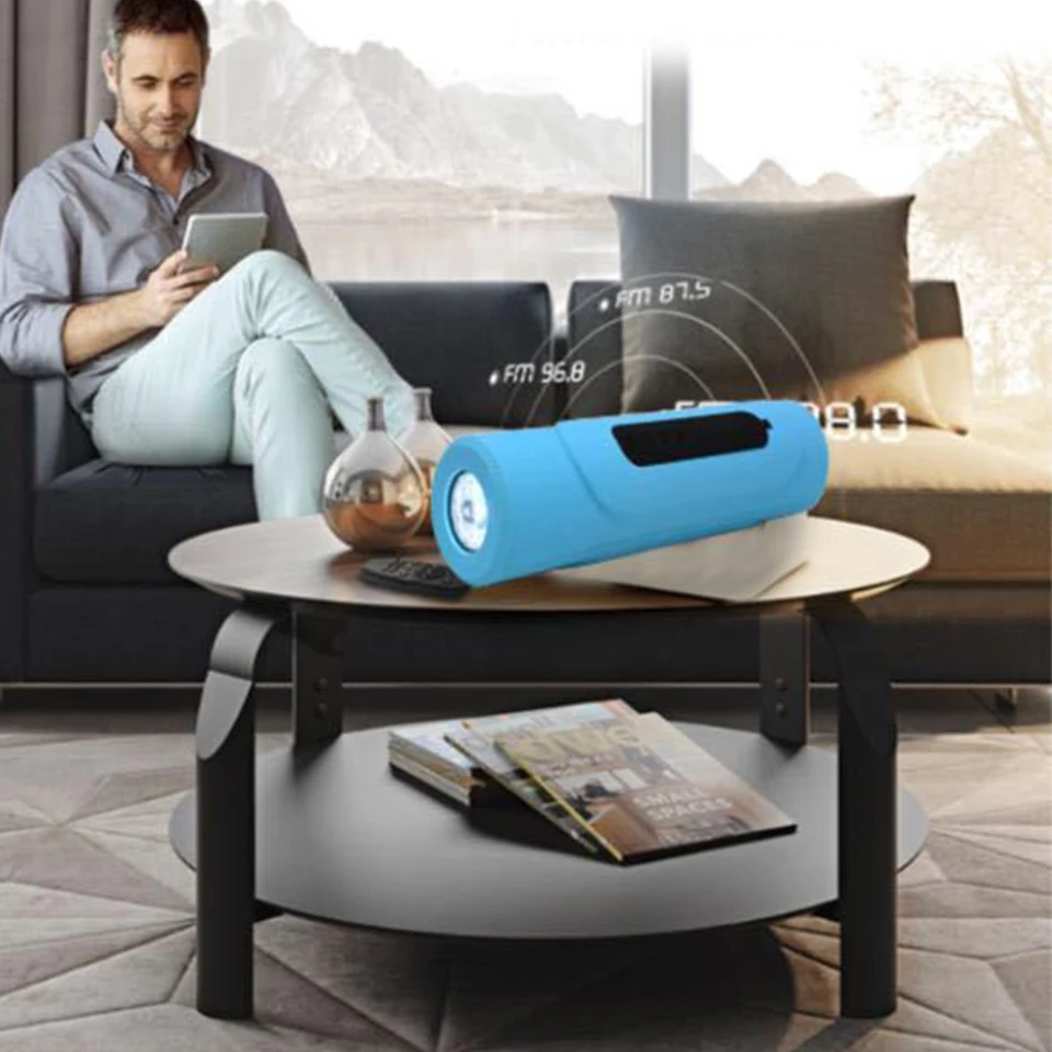 Bluetooth динамик фонарик fm радио TF карта сабвуфер Колонка Hifi Звук Музыка объемный MP3
