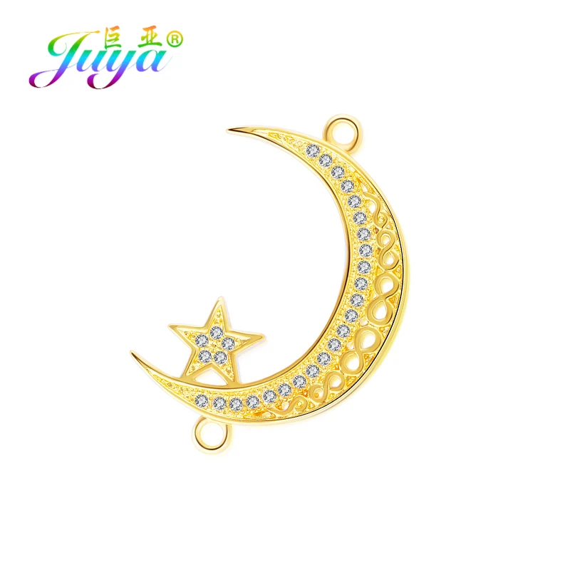 Juya DIY исламские ювелирные изделия в виде полумесяца фурнитура для шарма
