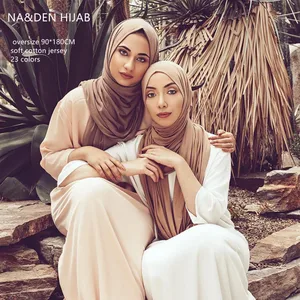 Платок хлопковый эластичный однотонный, 28 цветов, женские шарфы, хиджабы-шарфы, 9 шт.