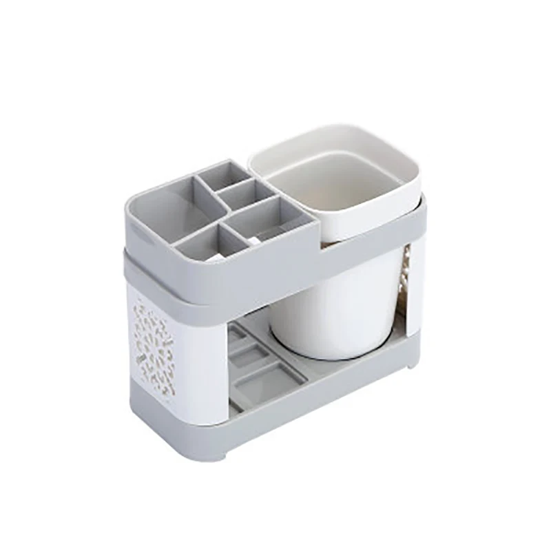 Single cup ONEUP держатель для зубных щеток PP пластиковый набор для мытья зубных щеток ящик для хранения зубной пасты съемные наборы аксессуаров для ванной комнаты - Цвет: Single cup