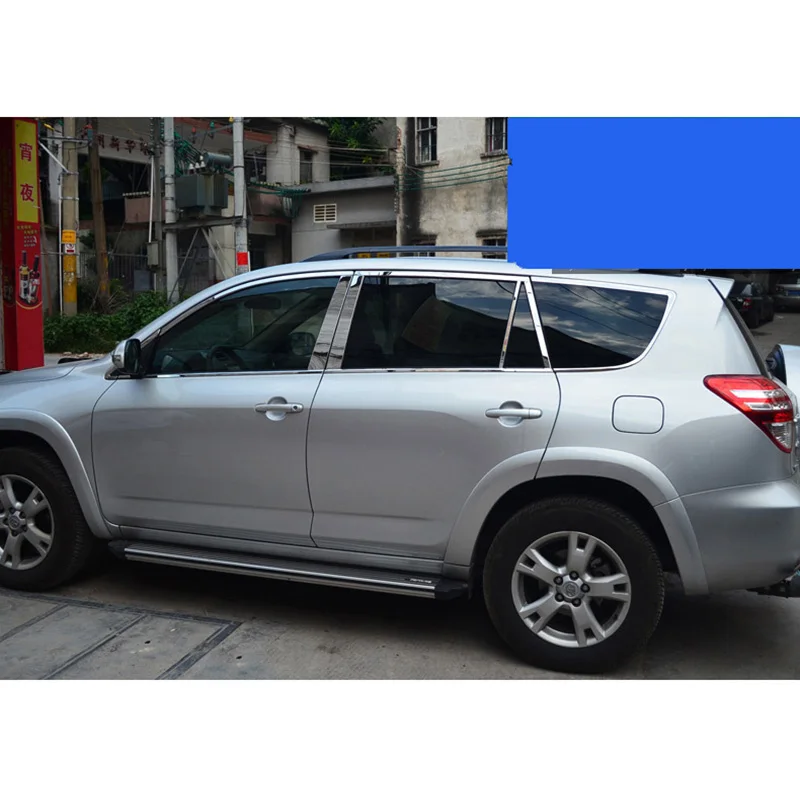 Lsrtw2017 304 нержавеющая сталь окна автомобиля планки для toyota rav4 2006 2007 2008 2009 2010 2011 2012