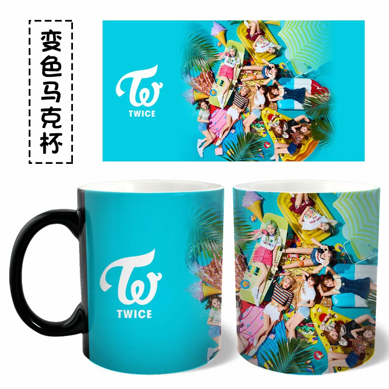 

[MYKPOP]TWICE HAPPYHAPPY Coffee Water Milk Ceramic Cup Creative Fans Collection SA19053109