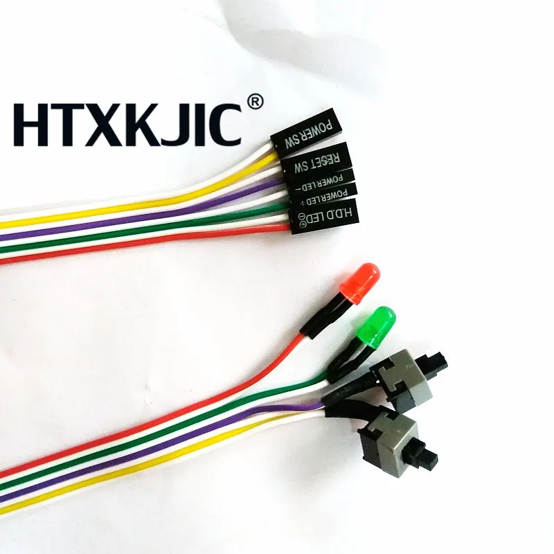 ATX PC Компьютерная материнская плата, силовой кабель 2 переключателя вкл./выкл./Сброс usb sata кабель usb riser card Разъем rj45 dvi-d vga двойной блок питания