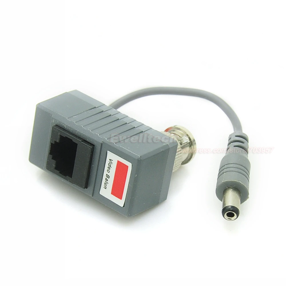 RJ45 приемопередатчик UTP балун BNC видео постоянного тока витая пара CAT5 для CCTV