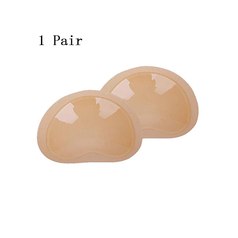 1Pair Flesh Пуш-ап невидимые подушечки для бюстгальтера, силиконовый бюстгальтер, наклейка на грудь, купальник, дышащее бикини, подкладка для бюстгальтера для женщин - Цвет: 1Pair Flesh