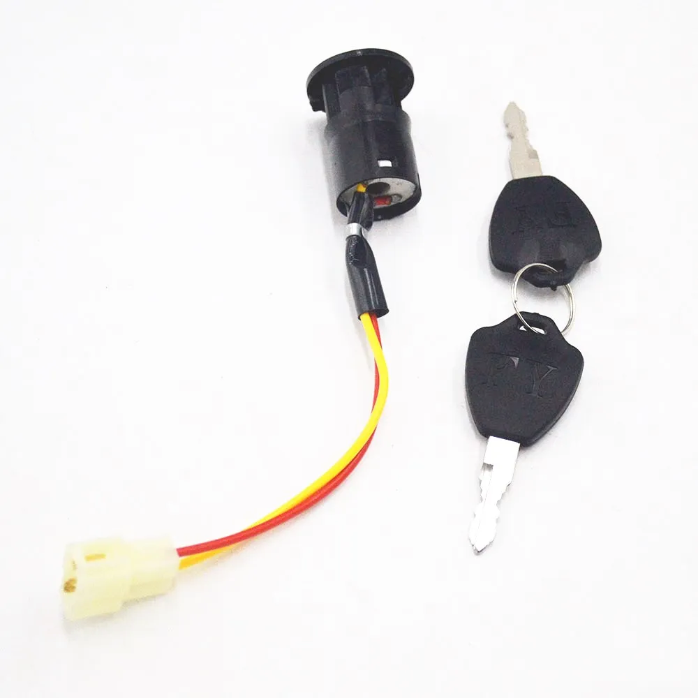 Two-wire lock switch Универсальное зажигание мотоцикла, переключатель, блокировка мощности для электрического велосипеда, Электрический скутер, двигатель, две три части проводки - Цвет: Two-wire lock switch