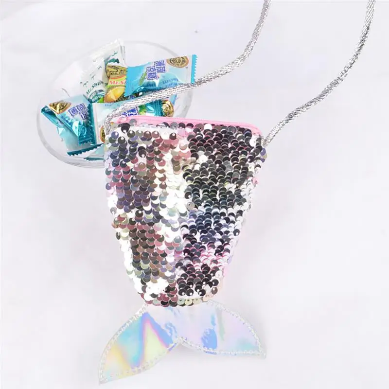 Модный кошелек для монет с блестками и хвостом русалки дамские сумки слинги