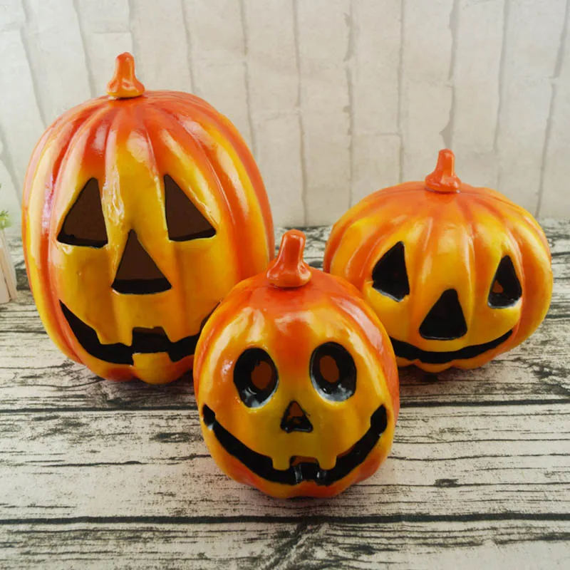 Искусственные тыквы гримаса для Хэллоуина украшение Дня благодарения Осенняя