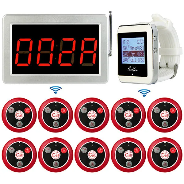 Беспроводной пейджер система вызова в ресторане голосовой приемник хост +