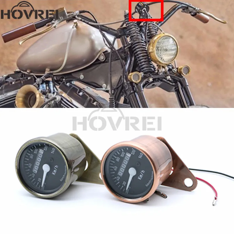Универсальный Ретро Motrocycle 0~ 140 км/ч светодиодный цифровой одометр спидометр датчик винтажная грязь велосипедный тахометр метр инструмент