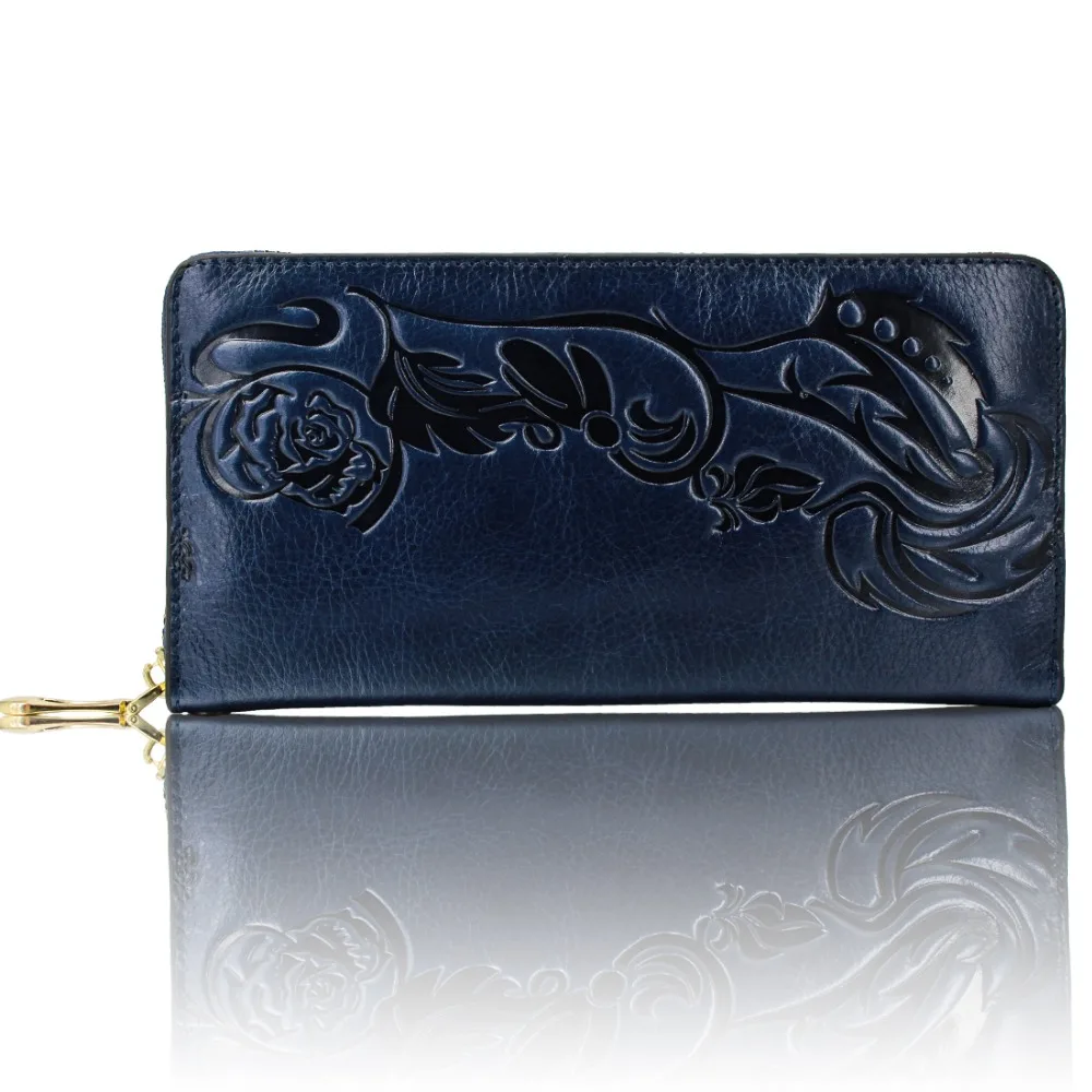 Genuine leather accept custom logo wholesale wallet female long retro embossed tassel ladies multi-card | Багаж и сумки