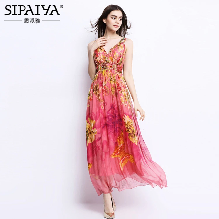 Брендовая женская одежда женское летнее стильное длинное богемное пляжное