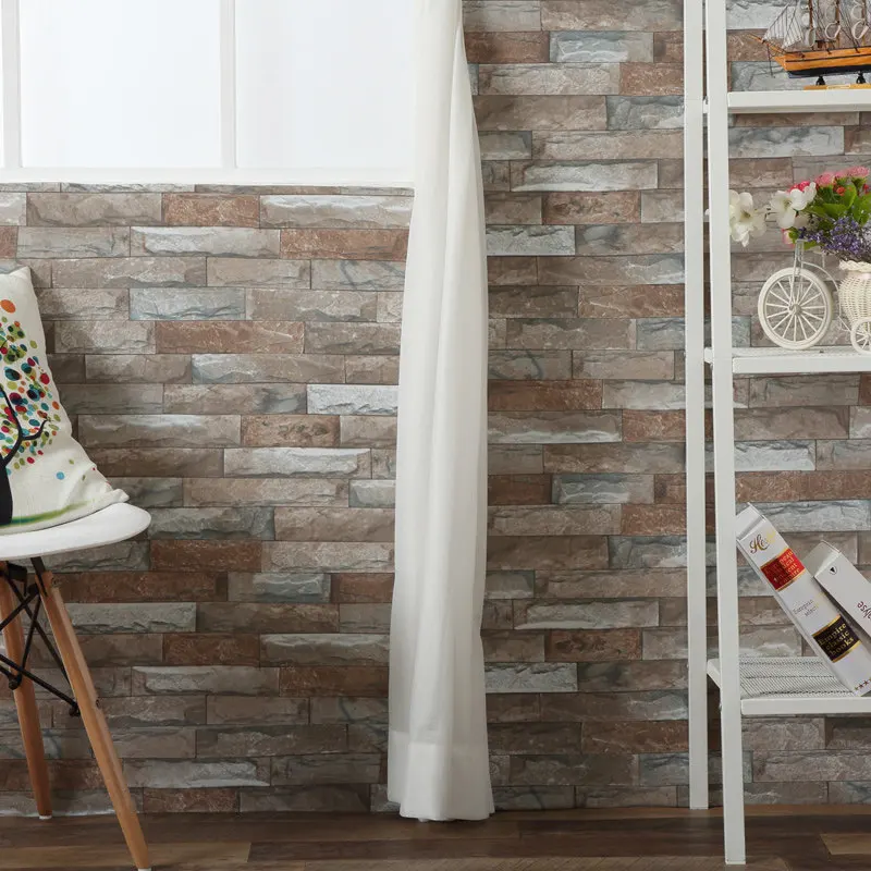 Самоклеящаяся настенная бумага 5 метров 3D наклейки на стену из ПВХ с имитацией