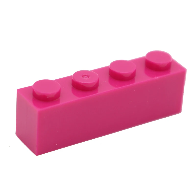 Rose red Строительный кирпич 1x4(3 h) 3010 Moc креативный сделай сам, обучающий Основные блоки, классические наборы, совместимые со сборками частиц - Цвет: Rose red