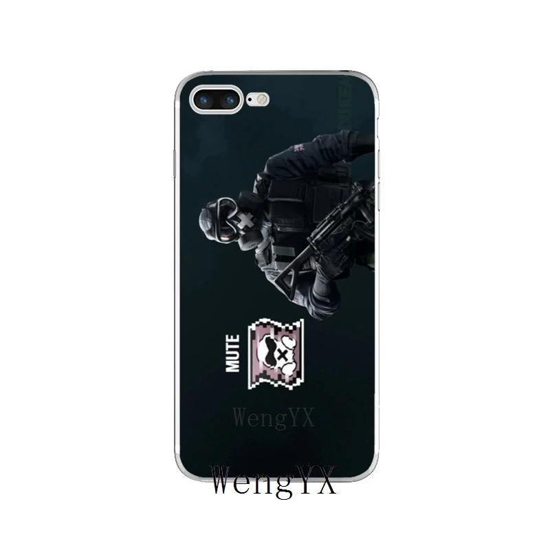 Игра Rainbow Six siege mute logo тонкий силиконовый мягкий чехол для iPhone X 8 8 plus 7 7 plus 6 6s plus 5 5S 5c SE 4 4s