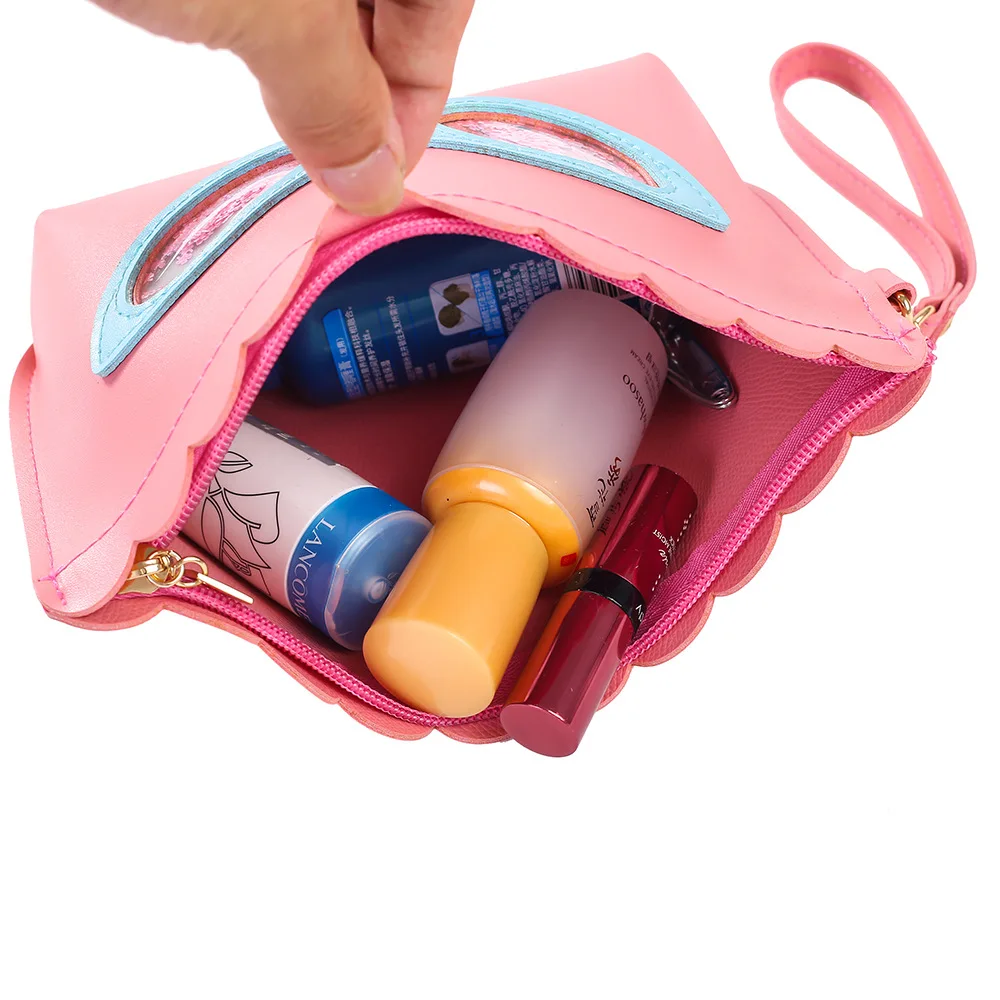 Косметичка женская с разноцветным рисунком милый Дорожный Чехол для