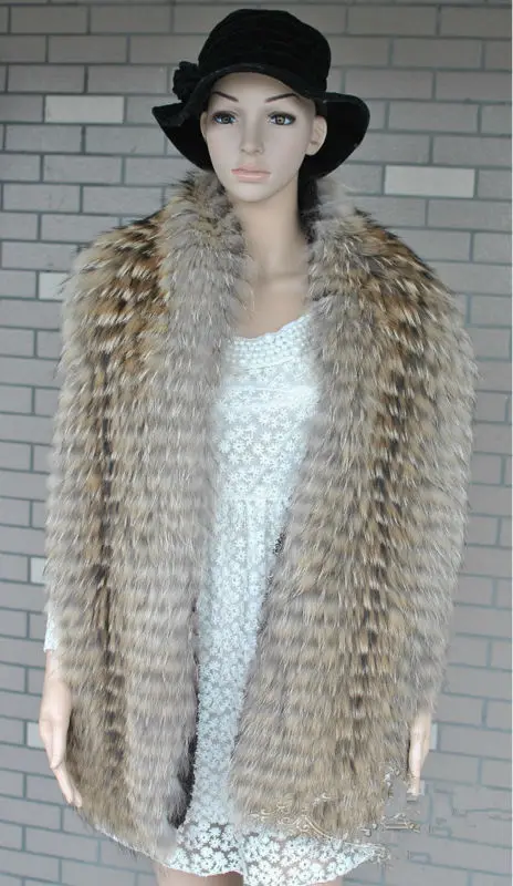 Fashion women fur scarf natural fox scarves autumn winter warm raccoon wraps S44 | Аксессуары для одежды