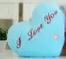 Blue Светящаяся Подушка, рождественские игрушки, светодиодный светильник, фиолетовая белая плюшевая подушка, красочное сердце, плюшевые игрушки для детей, милый подарок - Цвет: Blue
