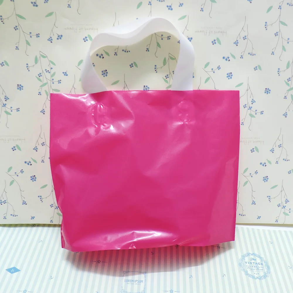 45x35+10cm custom printed logo gift plastic bag/handle packaging bag/shopping bags for clothing | Дом и сад