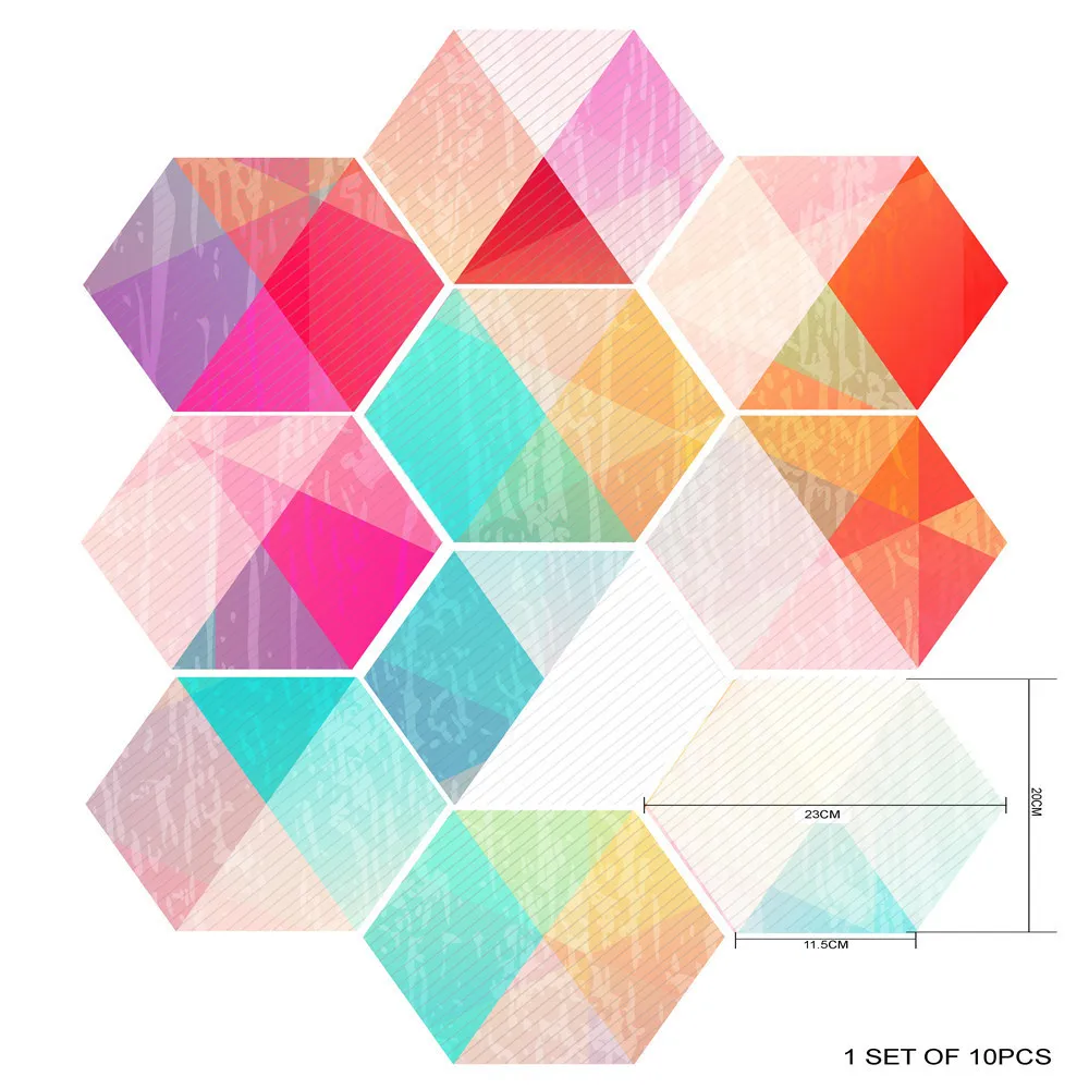 ПВХ шестиугольник искусство сделай сам настенные декоративные наклейки 3D