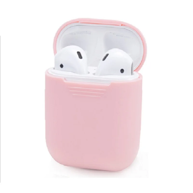 pink Мягкий силиконовый чехол для Apple Airpods противоударный чехол для Apple гарнитура для Airpods чехол s ультра тонкий Air Pods защитный чехол - Цвет: pink