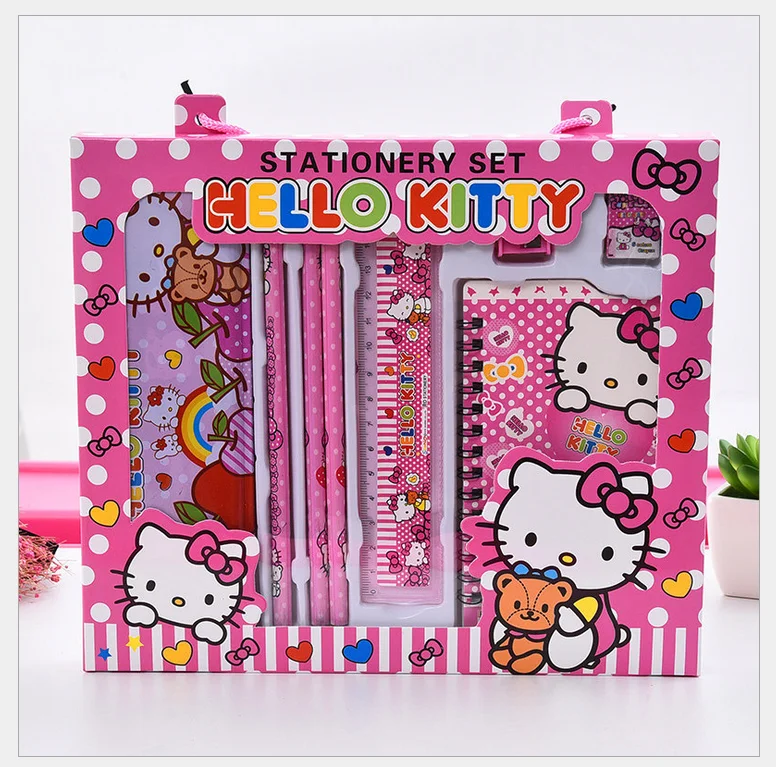 Детский Канцелярский набор карандашей hello kitty, мультяшный художественный карандаш для набросок рисунок, набор точилок для студентов, школьные принадлежности C20 D30
